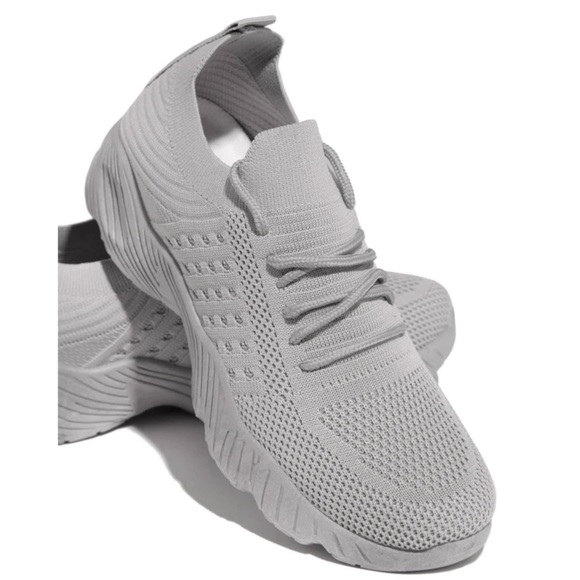 Gray Slip On Comfy Athleisure Sneakers - Picture 3 of 10